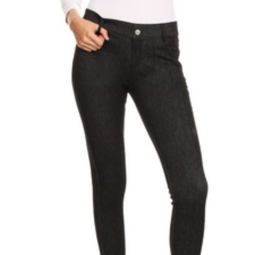 4 Pocket Soft Knit Skinny Jegging - BLACK